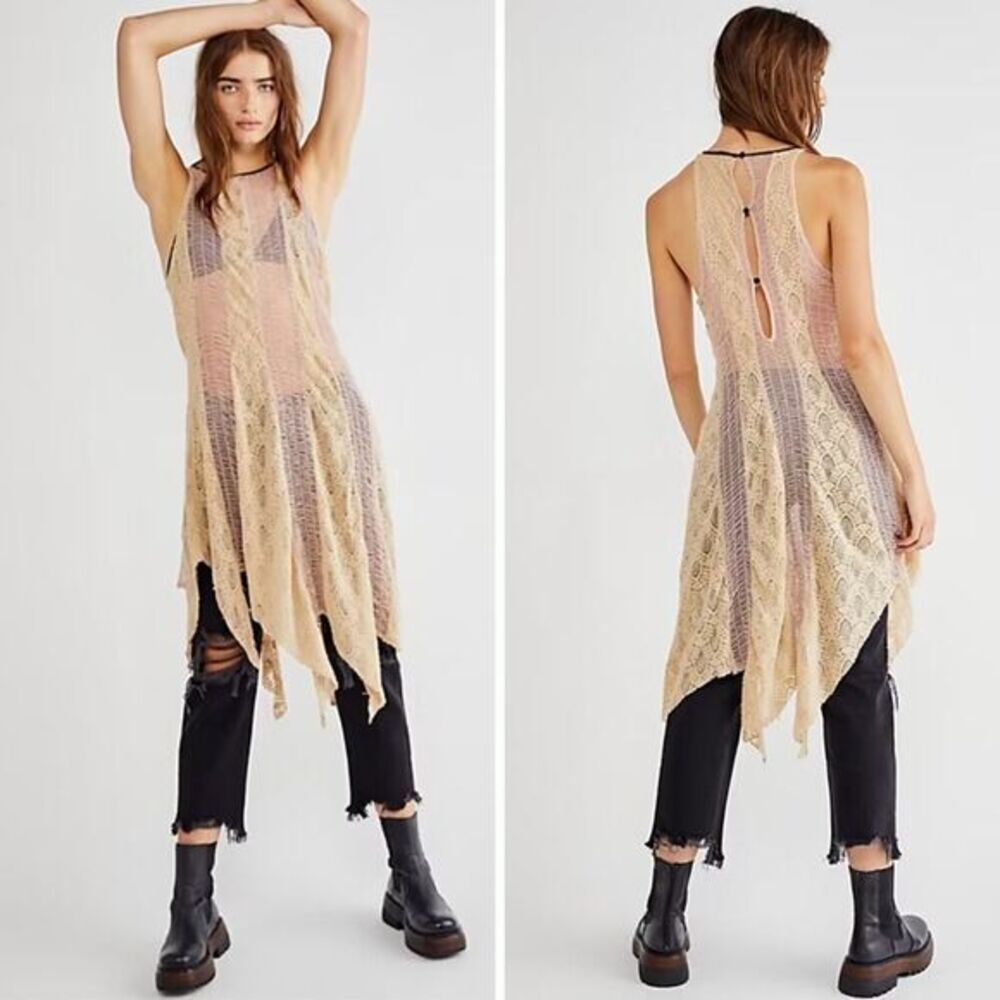 New! Free People Alana Lace Maxi Top dress, size M